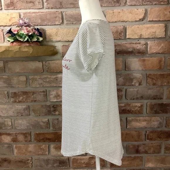 LUCKY BRAND Black-Striped Fearless Female Graphic Tee-Shirt 187 - Picture 2 of 10